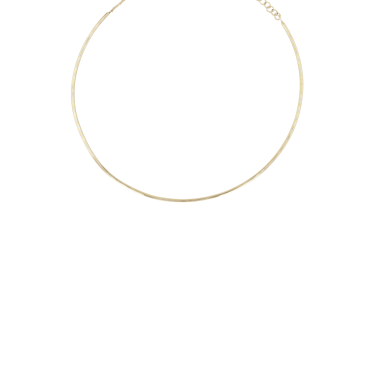 Zoe Chicco 14k gold wire choker necklace on a transparent background