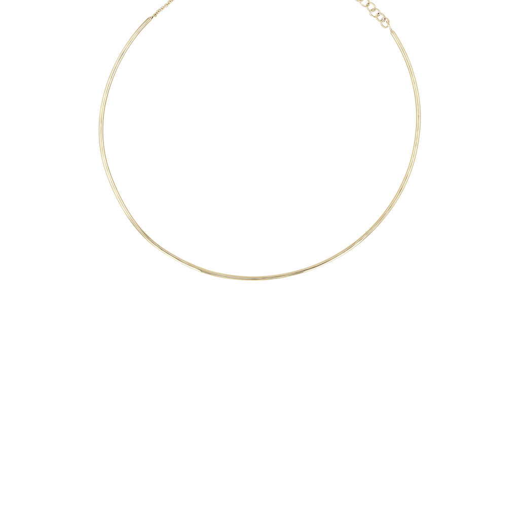 Zoe Chicco 14k gold wire choker necklace on a transparent background