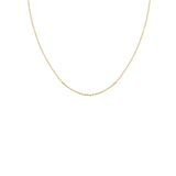 Zoe Chicco 14k gold bead and cable chain necklace on a transparent background