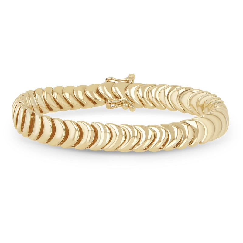Zoe Chicco 14k gold bracelet on a white background