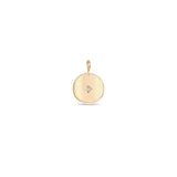 Zoë Chicco 14k Gold Star Set Diamond Small Aura Disc Clip on Charm Pendant