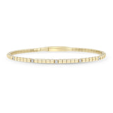 Zoe Chicco 14k gold tennis bracelet with prong diamonds on a white background