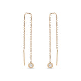 Zoë Chicco 14k Rose Gold Floating Diamond Threader Earrings