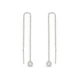 Zoë Chicco 14k White Gold Floating Diamond Threader Earrings