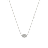 Zoë Chicco 14k White Gold Marquise Diamond Halo Necklace