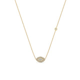 Zoë Chicco 14k Yellow Gold Marquise Diamond Halo Necklace