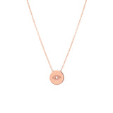 14k Diamond Evil Eye Disc Necklace - SALE