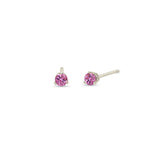 Zoë Chicco 14k Gold Medium Pink Sapphire Prong Stud Earrings