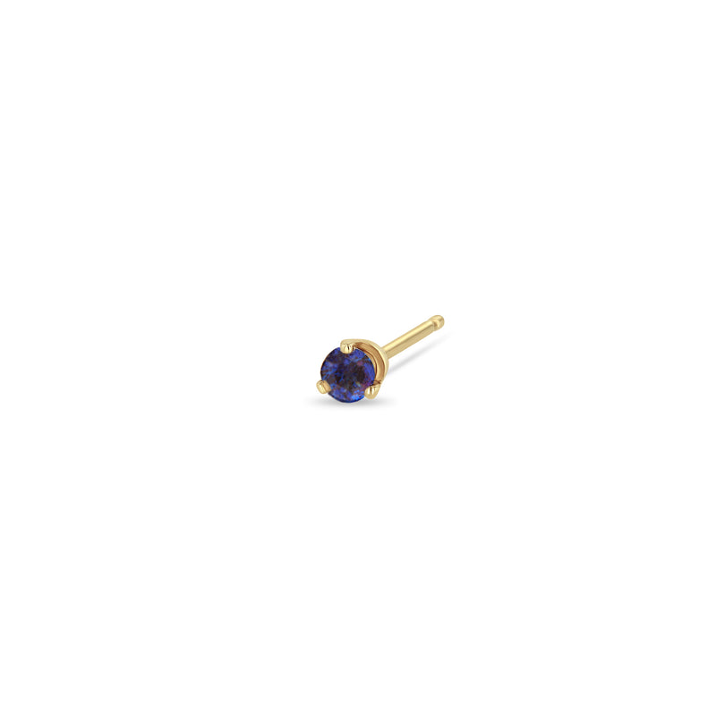 14k Small Blue Sapphire Prong Stud - SALE