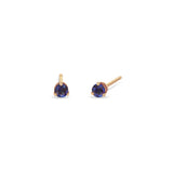 Zoë Chicco 14k Rose Gold Small Blue Sapphire Prong Stud Earrings | September Birthstone