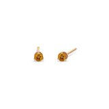 Zoë Chicco 14k Rose Gold Citrine Prong Stud Earrings | November Birthstone