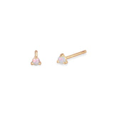 Zoë Chicco 14k Rose Gold Opal Prong Stud Earrings | October Birthstone