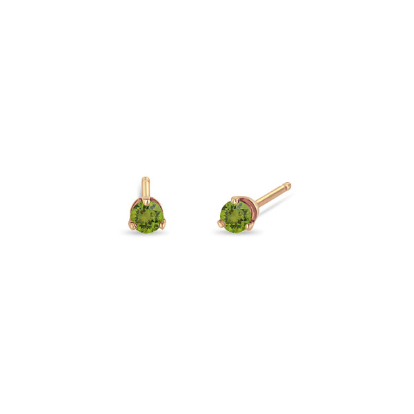 Zoë Chicco 14k Rose Gold Peridot Stud Earrings | August Birthstone