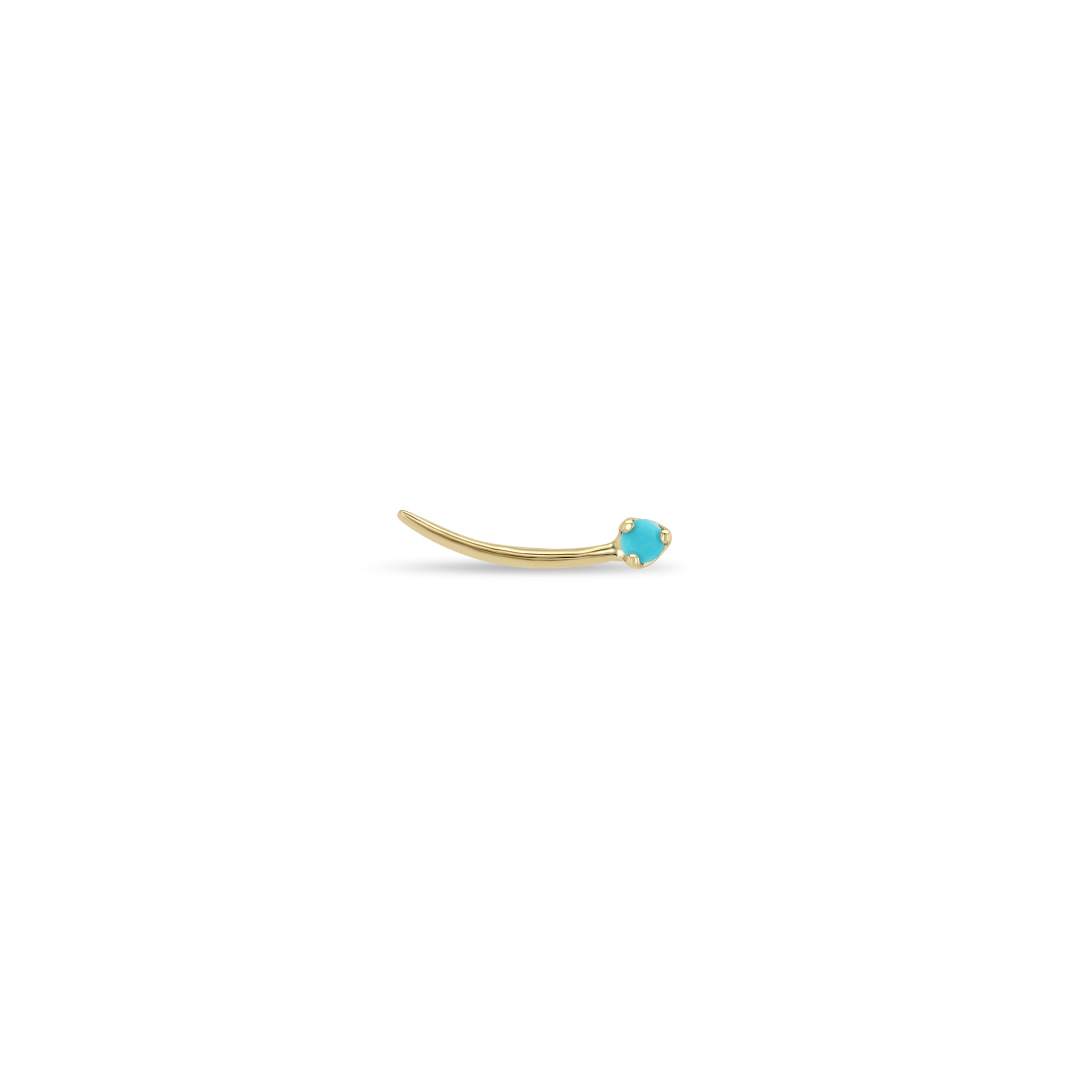 Zoe Chicco 14k Prong Turquoise Whisp Stud on a white background