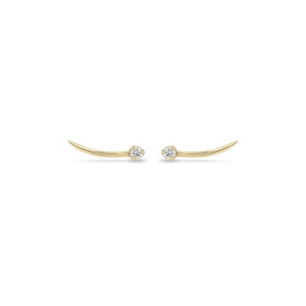 14k Prong Diamond Whisp Studs