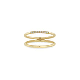 Zoë Chicco 14k Gold 10 Pavé Diamond Split Double Band Ring