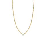 Zoë Chicco 14k Gold Floating Diamond Small Box Chain Necklace