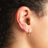 womans ear with 14k Mix & Match Earring Set