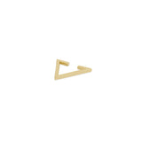 Zoe Chicco 14k gold triangle shaped ear cuff on a white background