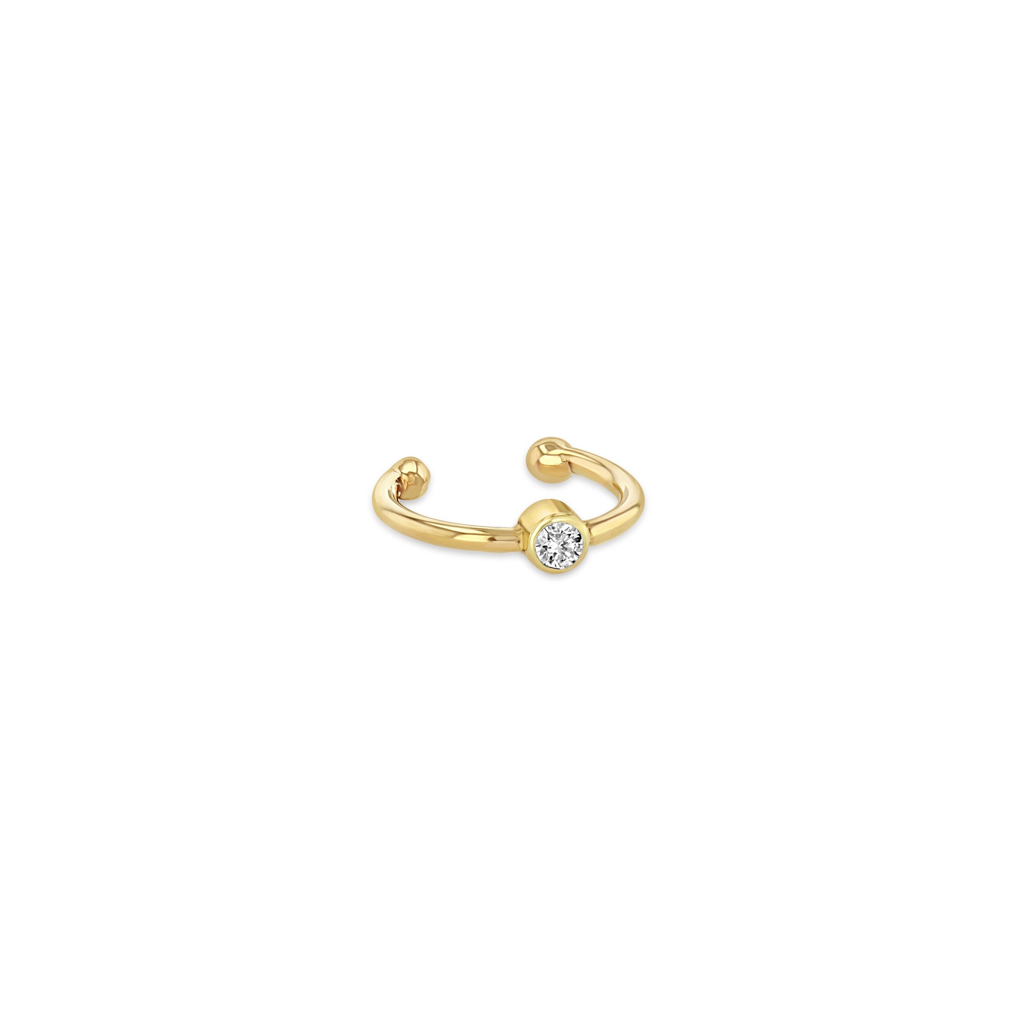 Zoë Chicco 14k Yellow Gold Diamond Bezel Ear Cuff