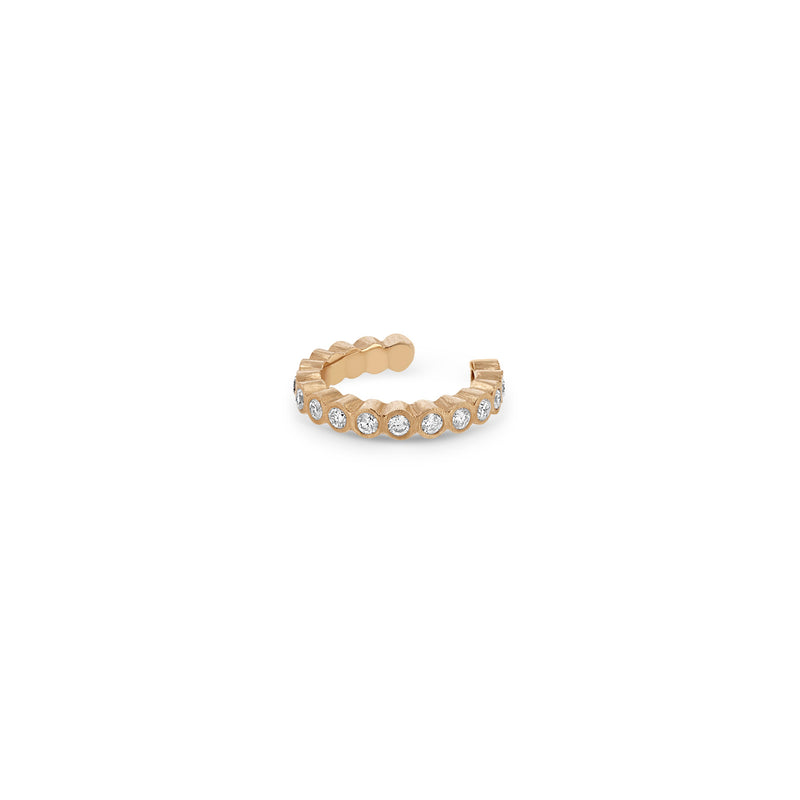 Zoë Chicco 14k Rose Gold Bezel Set White Diamond Ear Cuff