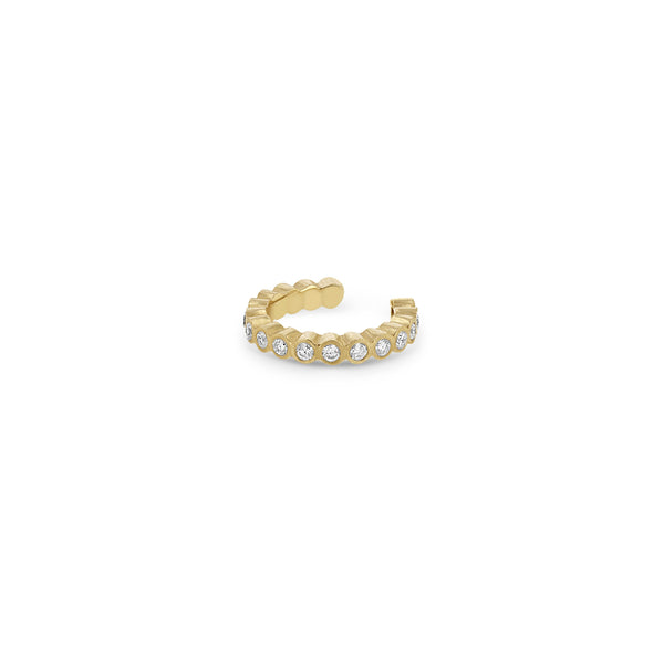 Zoë Chicco 14k Yellow Gold Bezel Set White Diamond Ear Cuff