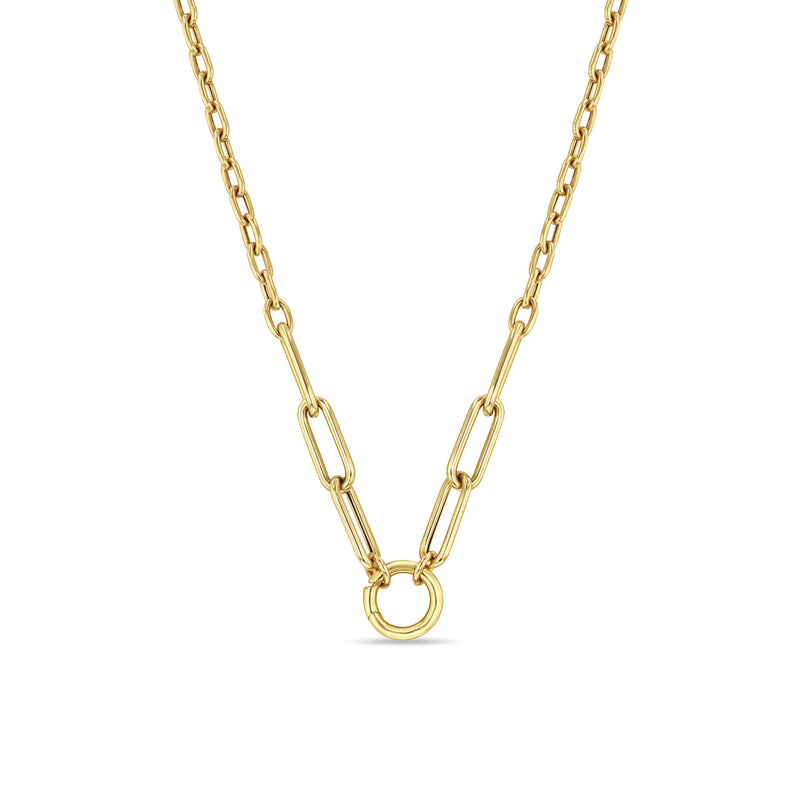 Zoë Chicco 14k Gold Mixed Medium Square Oval & Large Paperclip Chain ...