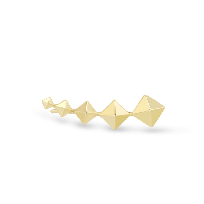 Zoe Chicco 14k gold geometric earring on a white background