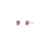 Zoë Chicco 14k Gold Emerald Cut Pink Sapphire Stud Earrings