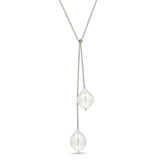 Zoë Chicco 14k Gold Double Baroque Pearl Wrap Around Lariat Necklace