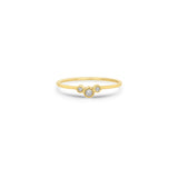 Zoë Chicco 14k Gold 3 Small Graduated Diamond Bezel Curve Ring