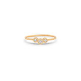 Zoë Chicco 14k Gold 3 Graduated Diamond Bezel Curve Ring