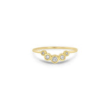 Zoë Chicco 14k Gold 5 Graduated Diamond Bezel Curve Ring
