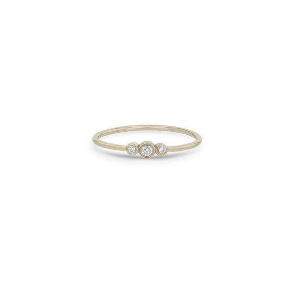 Zoë Chicco 14k Gold 3 Small Graduated Diamond Bezel Ring