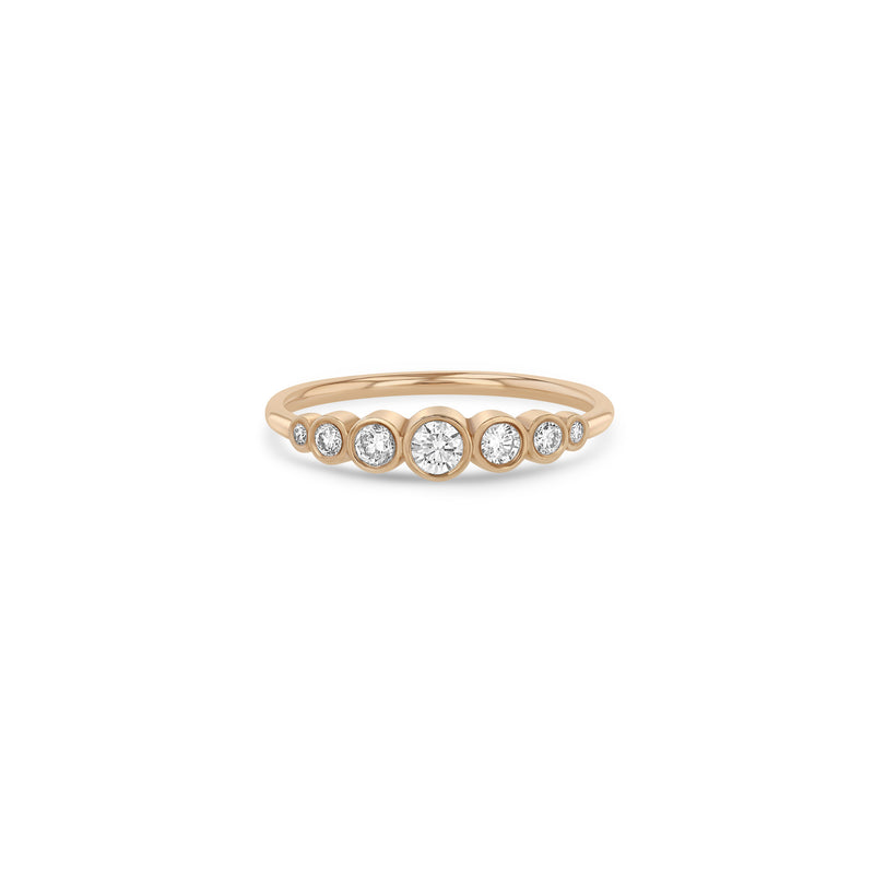 Zoë Chicco 14k Rose Gold 7 Graduated Diamond Bezel Ring