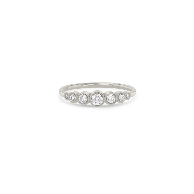 Zoë Chicco 14k White Gold 7 Graduated Diamond Bezel Ring