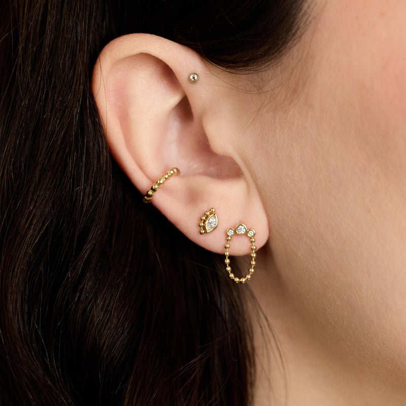 Zoe Chicco 14K gold earrings with diamonds