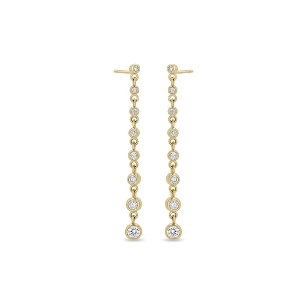 Zoë Chicco 14k Yellow Gold Diamond Bezel Eternity Drop Earrings