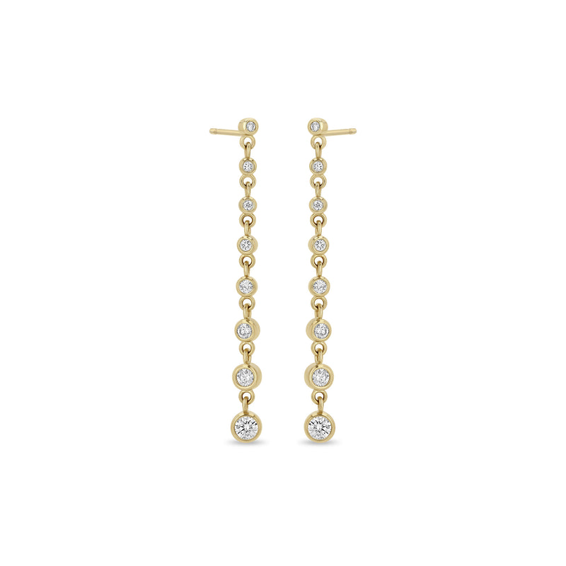 Zoë Chicco 14k Yellow Gold Diamond Bezel Eternity Drop Earrings