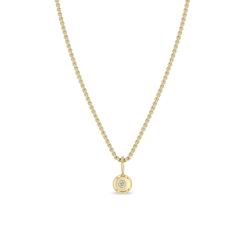 Zoë Chicco 14k Gold Diamond Nugget Box Chain Necklace