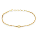 Zoë Chicco 14k Gold Diamond Nugget Box Chain Bracelet