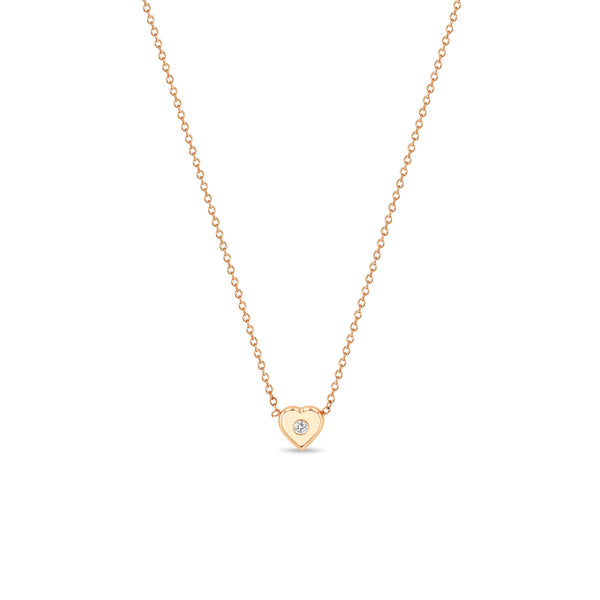  Zoë Chicco 14k Gold Diamond Nugget Heart Pendant Necklace