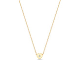  Zoë Chicco 14k Yellow Gold Diamond Nugget Heart Pendant Necklace