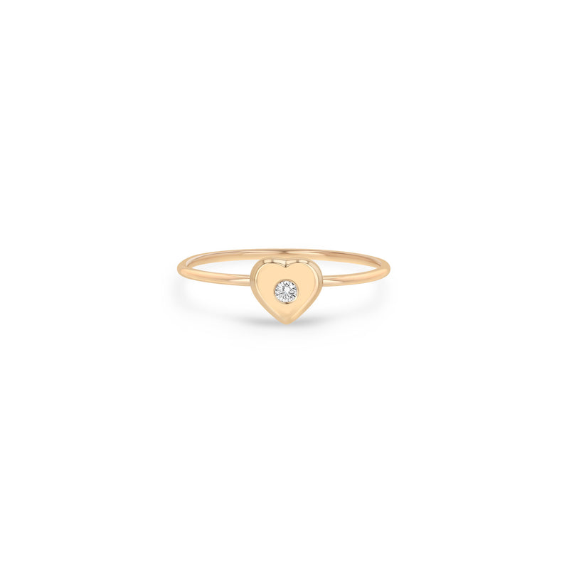 Zoë Chicco 14k Gold Diamond Nugget Heart Ring