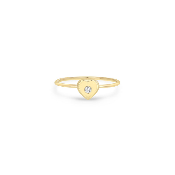 Zoë Chicco 14k Yellow Gold Diamond Nugget Heart Ring