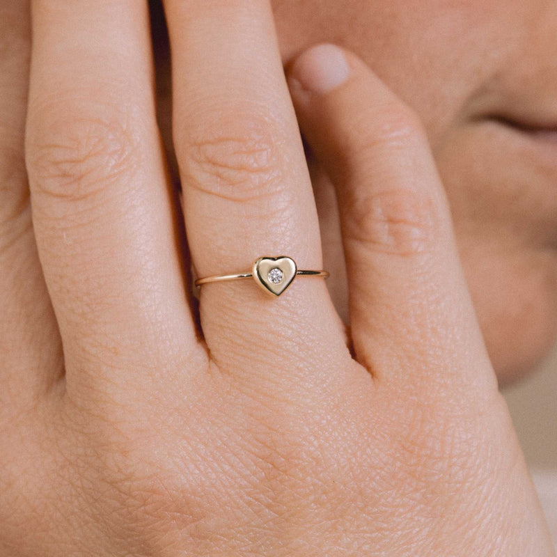 Zoe Chicco's 14k Diamond Nugget Heart Ring