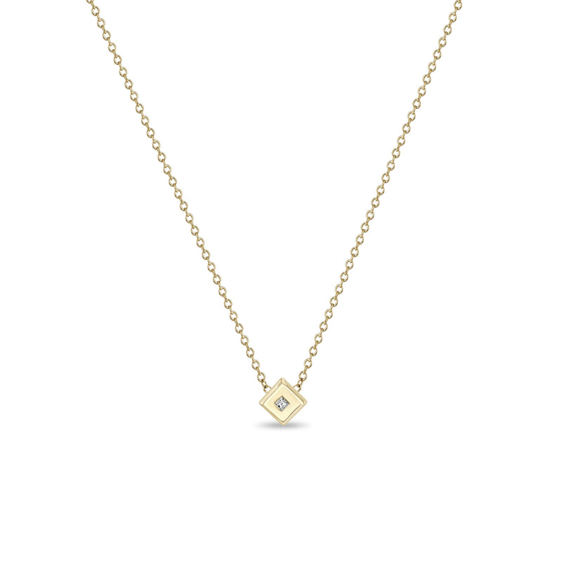 14k Princess Diamond Nugget Necklace - SALE