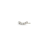 14k 5 Tapered Prong Diamond Curve Studs
