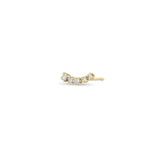 14k 5 Tapered Prong Diamond Curve Studs