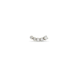 14k 5 Tapered Prong Diamond Curve Studs